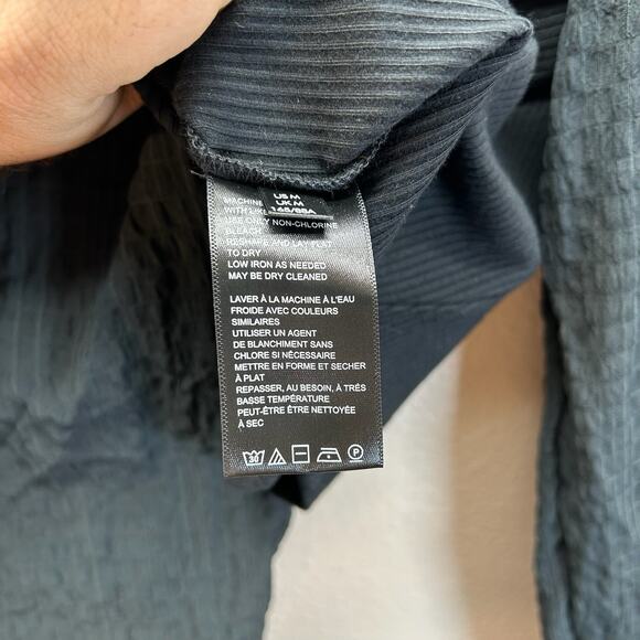 Urban Outfitters Top Corset Style Bohemian Cropped Smocked Stretch SZ M Black - Picture 3 of 4